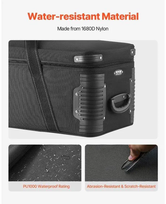 Alt view image 4 of 7 - VEVOR Studio Equipment Trolley Case 39.37 x 14.96 x 12.60 in Rolling Camera Carry Bag