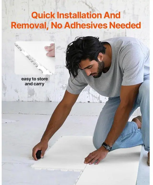 Alt view image 5 of 14 - VEVOR Dryland Tiles for Hockey Floor Mat, 12.4 x 12.4 in Interlocking Versatile Training Surface, 8 PCS Interlocking PP Puzzle Dance Floor Tiles, Hockey Training Equipment Board for Shooting, Ash Gray