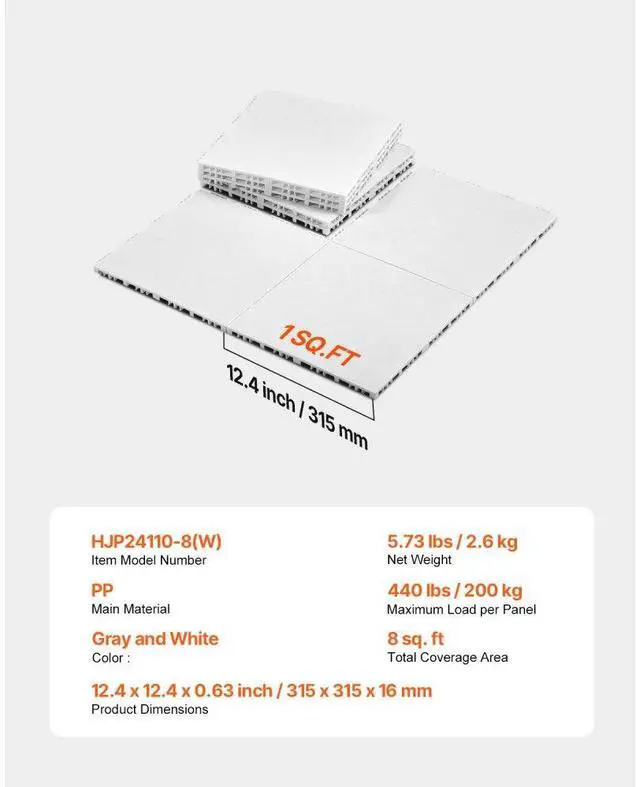 Alt view image 7 of 14 - VEVOR Dryland Tiles for Hockey Floor Mat, 12.4 x 12.4 in Interlocking Versatile Training Surface, 8 PCS Interlocking PP Puzzle Dance Floor Tiles, Hockey Training Equipment Board for Shooting, Ash Gray