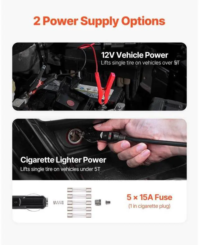 Alt view image 6 of 7 - VEVOR Electric Car Jack 5 Tons /11000 lbs Jack kit with Electric Impact Wrench