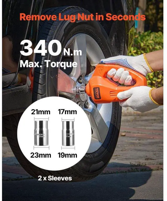 Alt view image 5 of 7 - VEVOR Electric Car Jack 5 Tons /11000 lbs Jack kit with Electric Impact Wrench