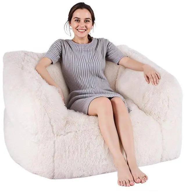 Main image of VEVOR Bean Bag Chair BeanBag Sofa Chair with Armrests for Adults Plush Beige