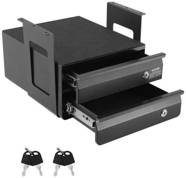 Main image of VEVOR 2 Drawer 13" Lockable Under Desk Drawer Organizer Slide-out Drawer Home Office