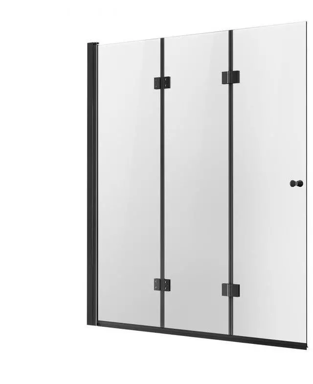 Main image of Bathtub Shower Door 51 in. W x 56 in. H Frameless Foldable Tub Shower Doors