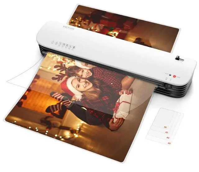 Main image of VEVOR Laminator Machine, Thermal Laminator for Max A3 Paper Size, 2-3 min Quick Warm Portable Laminator, 3-5 mil Thickness, Ideal for Home, Office, Business, or School Supplies, White + Black