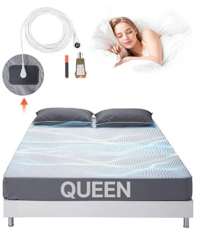 Main image of VEVOR Grounding Sheets Queen Size 90% Cotton + 10% Silver Fiber Earthing Fitted Sheets