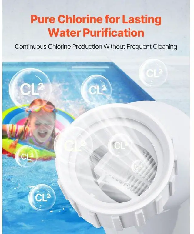 Alt view image 4 of 7 - VEVOR Salt Water Chlorinator System W3T-Cell-9 for In-Ground Pool 25000 Gallons