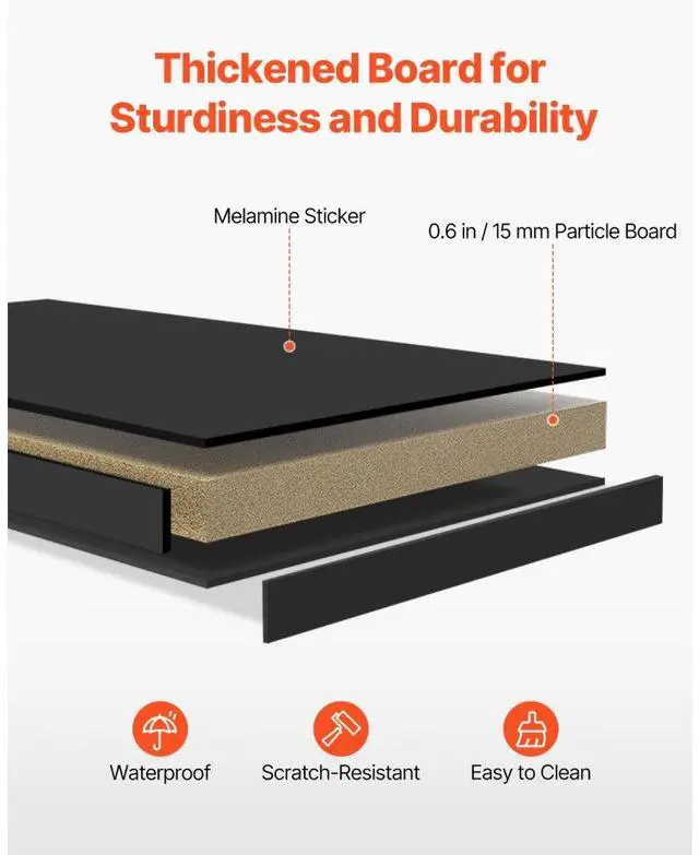 Alt view image 4 of 14 - VEVOR Desktop Bookshelf Black Desktop Storage Organizer 1-Tier for Office & Home