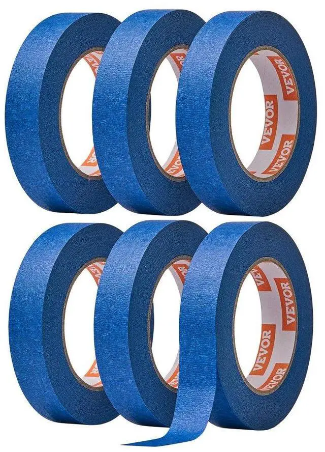 Main image of VEVOR Painters Tape 1 Inch Wide (0.94 In x 60 Yds) 6 Rolls Blue Painter Masking Tape