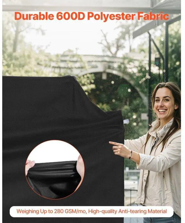 Alt view image 2 of 7 - VEVOR 65 inch Grill Cover Heavy Duty BBQ Gas Grill Cover Outdoor Barbecue Waterproof