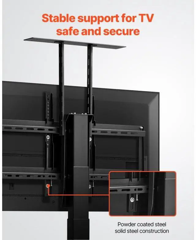 Alt view image 4 of 7 - VEVOR Motorized TV Lift Stand Mount Bracket with Remote Control for 32-70 in TV