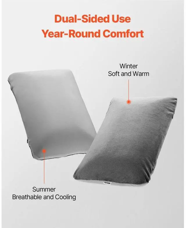 Alt view image 2 of 7 - VEVOR Camping Pillow Lightweight Portable Travel Pillow Memory Foam & Washable Cover