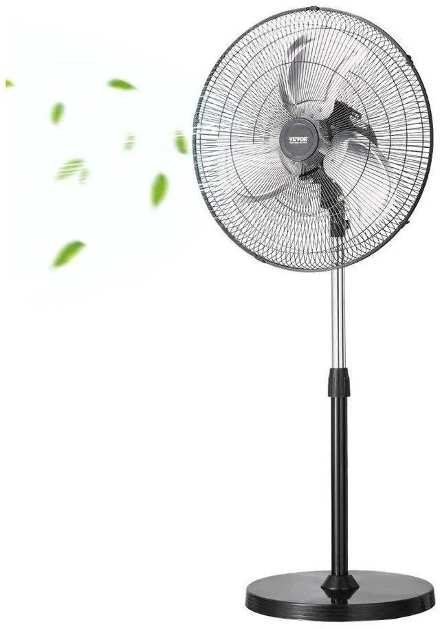 Main image of VEVOR 18" Industrial Pedestal Fan 3-Speed Oscillating Fan with Adjustable Height