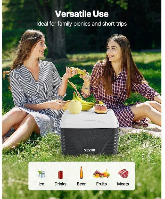 Alt view image 6 of 7 - VEVOR Portable Cooler 8.5 QT Insulated Hard Cooler 12 Can Capacity with Handles