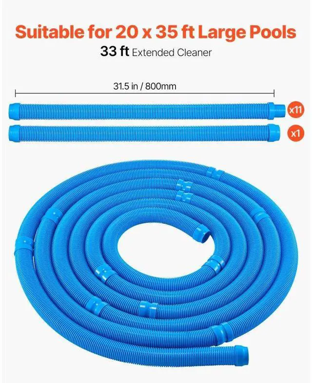 Alt view image 4 of 7 - VEVOR Suction Pool Cleaner, Automatic Pool Vacuum Cleaner, Suction Side Automatic Pool Cleaner, Suction Vacuum Pool Sweeper with 12 Hoses, for In-ground Pool and Above-Ground Pool Up to 20 x 35 ft