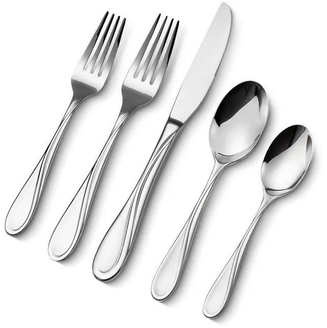 Main image of VEVOR 65-Piece Silverware Set Stainless Steel Cutlery Flatware Utensil Kitchen for 12