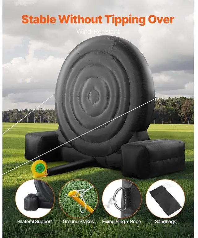 Alt view image 5 of 7 - Inflatable Soccer Dart Board over 8 ft High with 9 Kick Balls & Air Pump