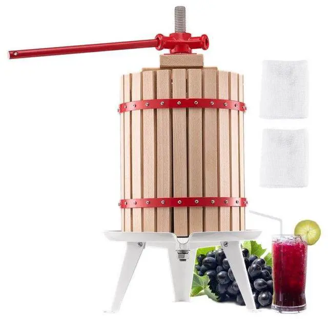 Main image of VEVOR Fruit Wine Press Manual Press for Wine Making 4.75 Gal/18L Wood Basket