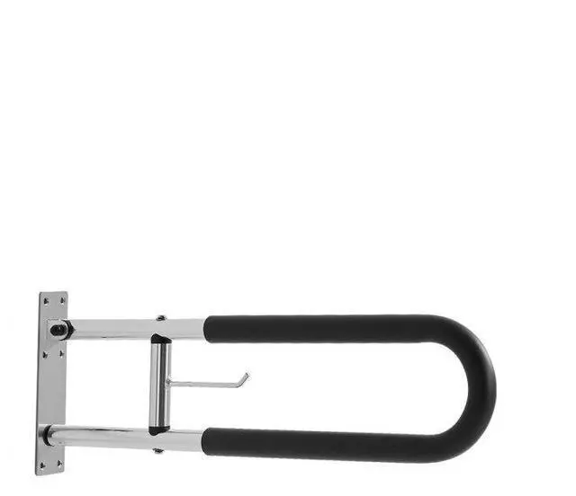 Main image of Folding Toilet Safety Rail 30 In 300 Lbs Capacity Transfer Bar with Paper Holder