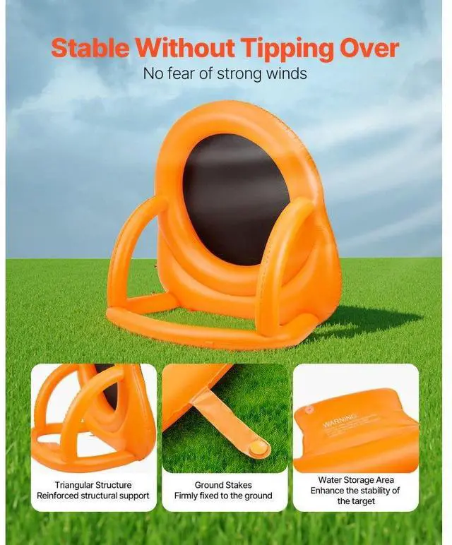 Alt view image 5 of 7 - Inflatable Soccer Dart Board over 6 ft with 4 Kick Ball 6 Darts 6 Axe Pump