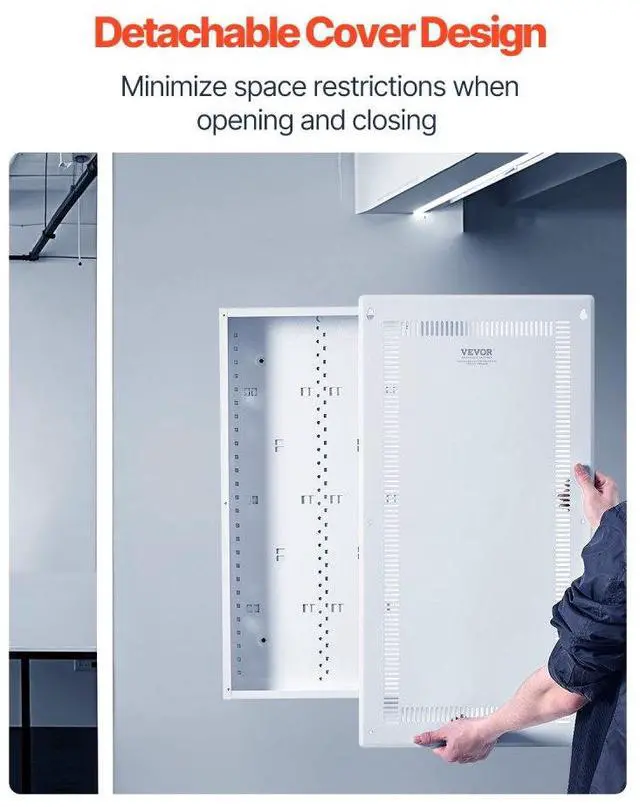 Alt view image 6 of 7 - VEVOR Structured Media Enclosure 28 in Recessed in-Wall TV Media Box with Cover