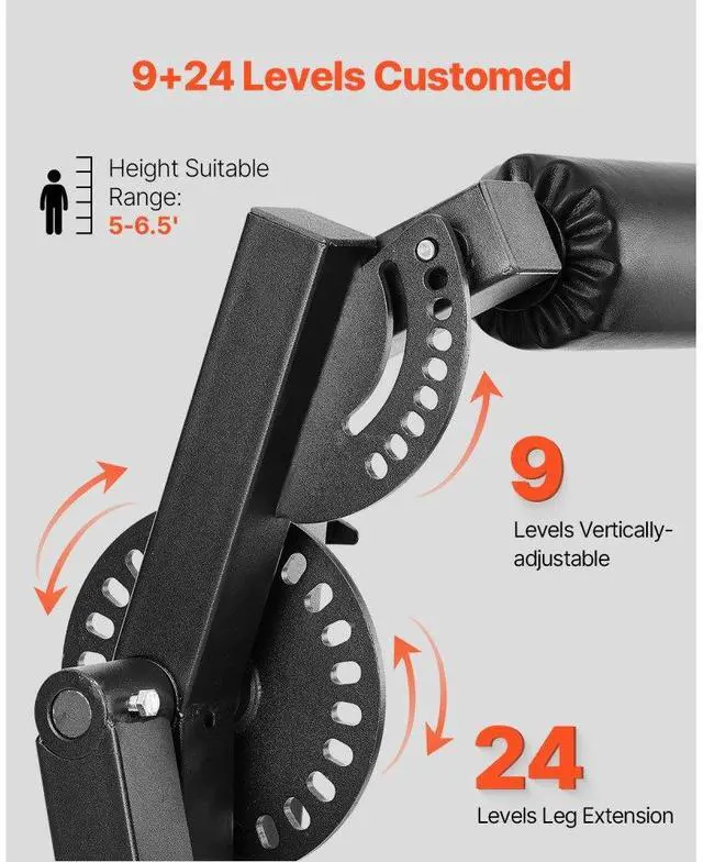 Alt view image 4 of 14 - VEVOR Leg Extension and Curl Machine Lower Body Special Leg Exercise Bench Adjustable