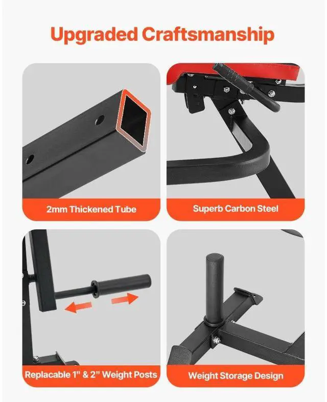 Alt view image 3 of 14 - VEVOR Leg Extension and Curl Machine Lower Body Special Leg Exercise Bench Adjustable