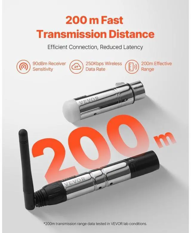 Alt view image 4 of 7 - VEVOR DMX Wireless Receiver Transmitter Controller for LED Stage Light 4 PCs Silver
