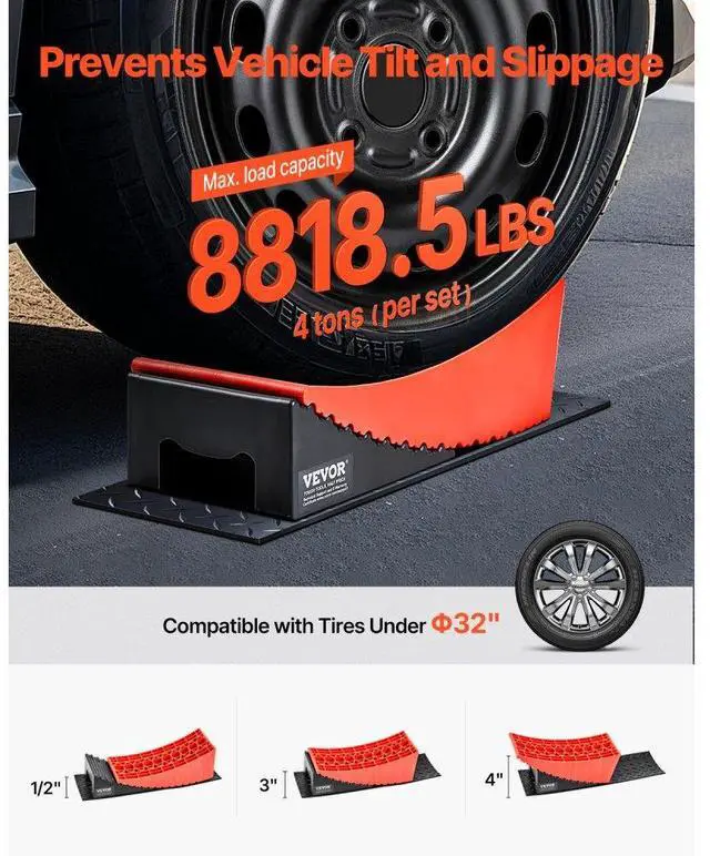 Alt view image 2 of 7 - VEVOR Camper Levelers 2 Packs RV Leveling Blocks 8818.5 lbs 4" Leveling Height