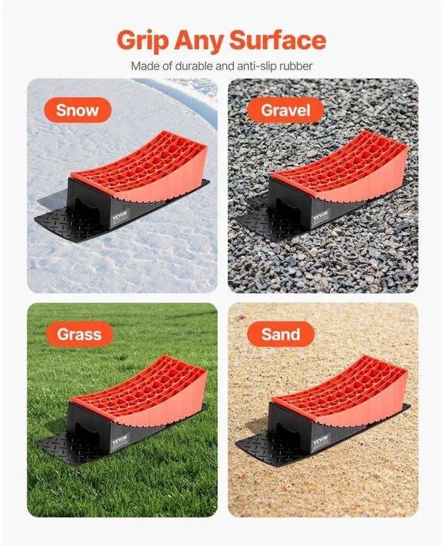 Alt view image 4 of 7 - VEVOR Camper Levelers 2 Packs RV Leveling Blocks 8818.5 lbs 4" Leveling Height