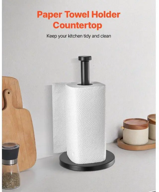 Alt view image 2 of 7 - VEVOR Paper Towel Holder Countertop Stainless Steel Paper Towel Stand for Kitchen