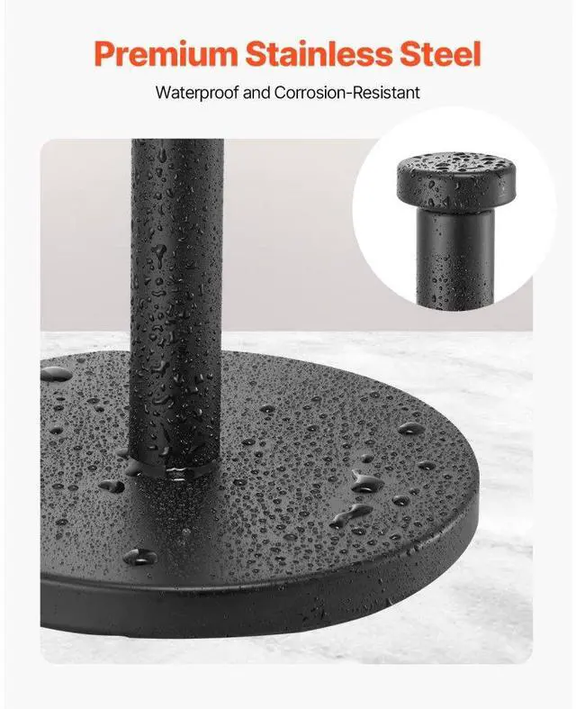 Alt view image 6 of 7 - VEVOR Paper Towel Holder Countertop Stainless Steel Paper Towel Stand for Kitchen