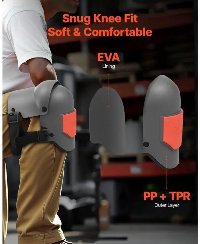 Alt view image 2 of 7 - VEVOR Knee Pads for Work Extra Thick for Construction Flooring Cleaning Roofing