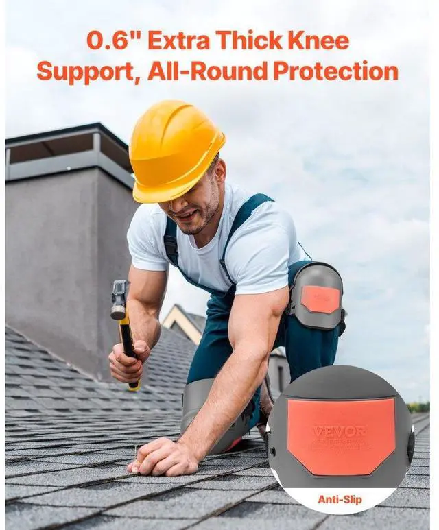 Alt view image 3 of 7 - VEVOR Knee Pads for Work Extra Thick for Construction Flooring Cleaning Roofing