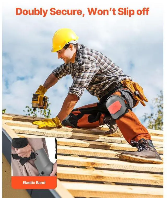 Alt view image 4 of 7 - VEVOR Knee Pads for Work Extra Thick for Construction Flooring Cleaning Roofing
