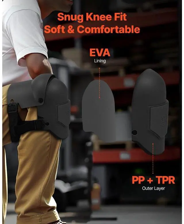 Alt view image 2 of 7 - VEVOR Knee Pads for Work Extra Thick for Construction Roofing Flooring Cleaning
