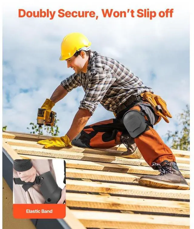 Alt view image 4 of 7 - VEVOR Knee Pads for Work Extra Thick for Construction Roofing Flooring Cleaning