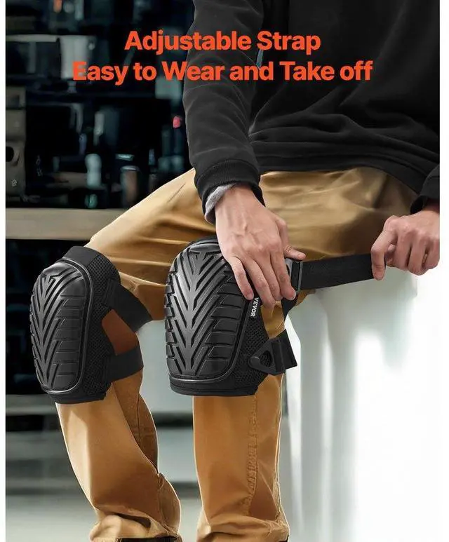 Alt view image 6 of 7 - VEVOR Knee Pads for Work Heavy Duty Construction Knee Pads Soft Foam Gel Cushion