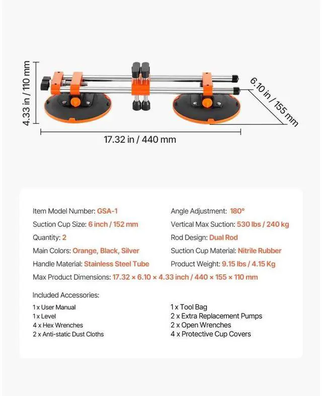 Alt view image 7 of 7 - VEVOR  Seamless Seam Setter 6" Suction Cup for Countertop Seam Joining & Leveling