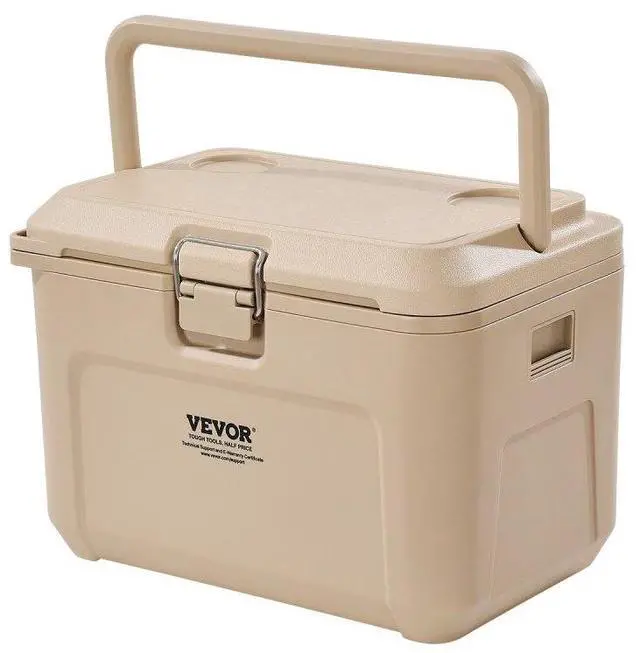 Main image of VEVOR Portable Cooler 16.5 QT Insulated Hard Cooler 23 Can Capacity with Cup Holder