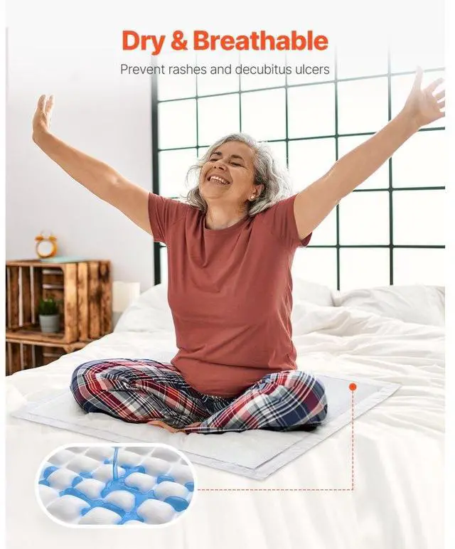 Alt view image 4 of 7 - VEVOR Disposable Underpads 30"x36" Incontinence Bed Pads for Bed Sofa Mattress 70 Pack