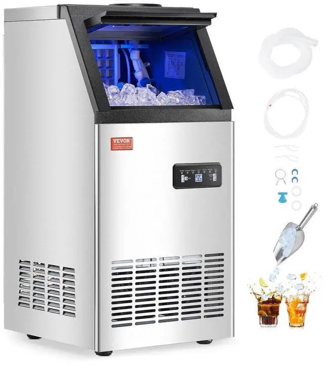 Main image of VEVOR Commercial Ice Maker Freestanding Cabinet Machine 80lbs/24H 36 Ice Cubes