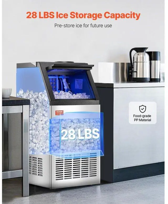 Alt view image 3 of 7 - VEVOR Commercial Ice Maker Freestanding Cabinet Machine 80lbs/24H 36 Ice Cubes
