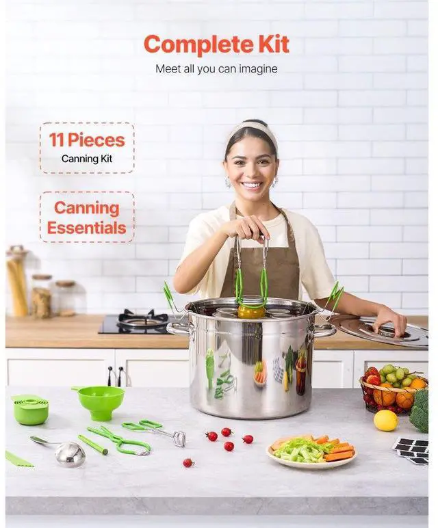 Alt view image 2 of 7 - VEVOR Canning Supplies Starter Kit 11 Pieces Stainless Steel Water Bath Cannner