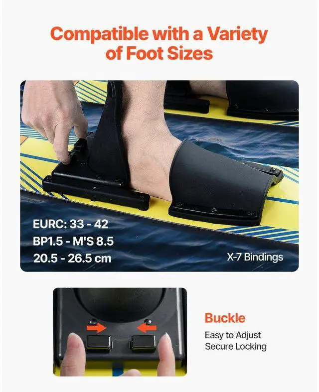 Alt view image 3 of 7 - VEVOR 46-inch Water Skis Combo Training Water Skis with X-7 Adjustable Bindings