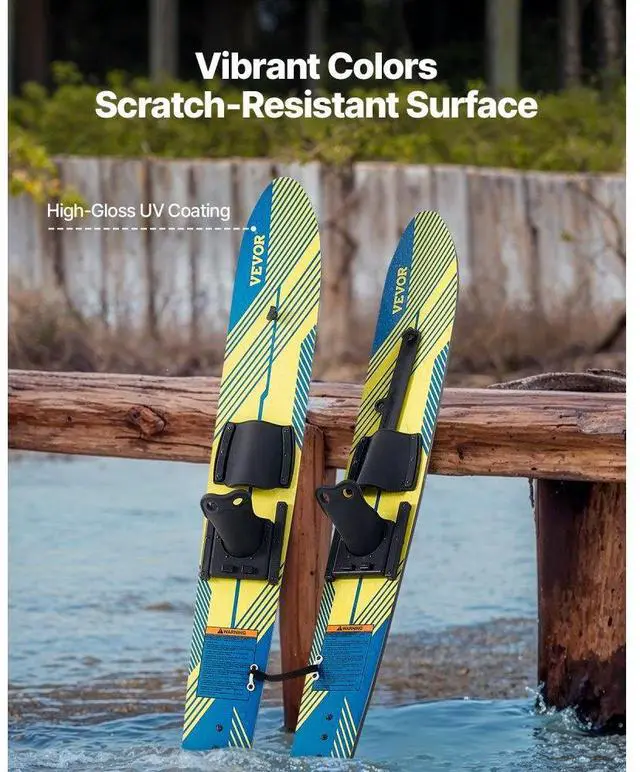 Alt view image 5 of 7 - VEVOR 46-inch Water Skis Combo Training Water Skis with X-7 Adjustable Bindings