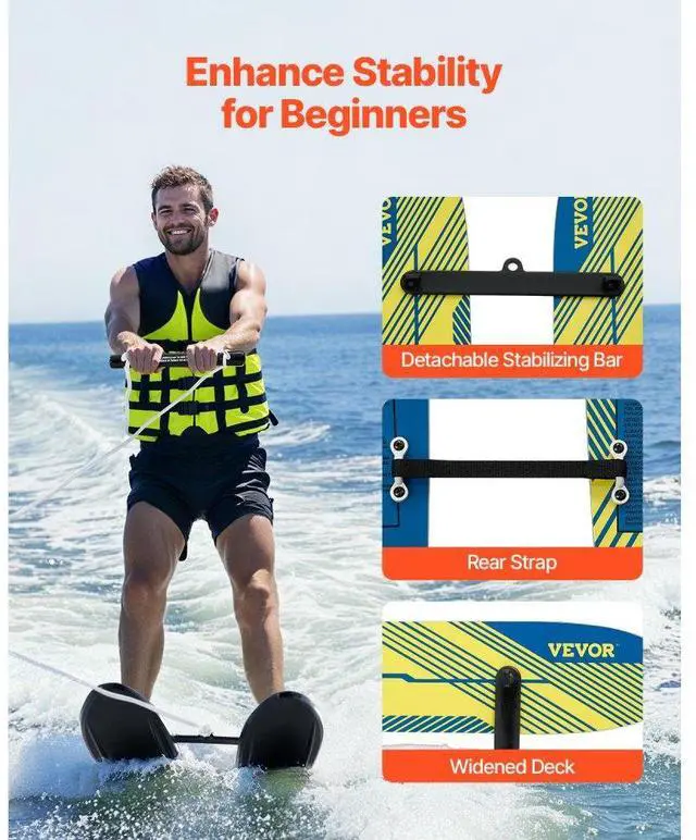 Alt view image 4 of 7 - VEVOR 46-inch Water Skis Combo Training Water Skis with X-7 Adjustable Bindings