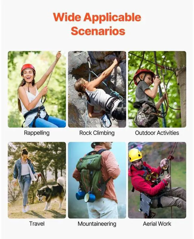 Alt view image 6 of 7 - VEVOR 3 PCS Auto Locking Carabiner Clips Heavy Duty 30 KN for Climbing Hiking