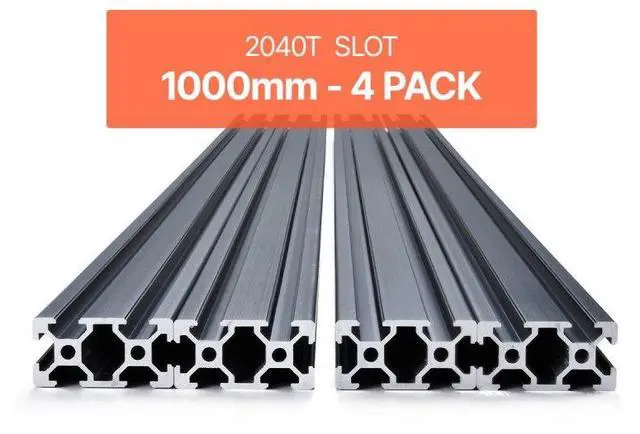 Main image of VEVOR 4PCS 39.4 in (1000 mm) T Slot 2040 Aluminum Extrusion Anodized Linear Rail