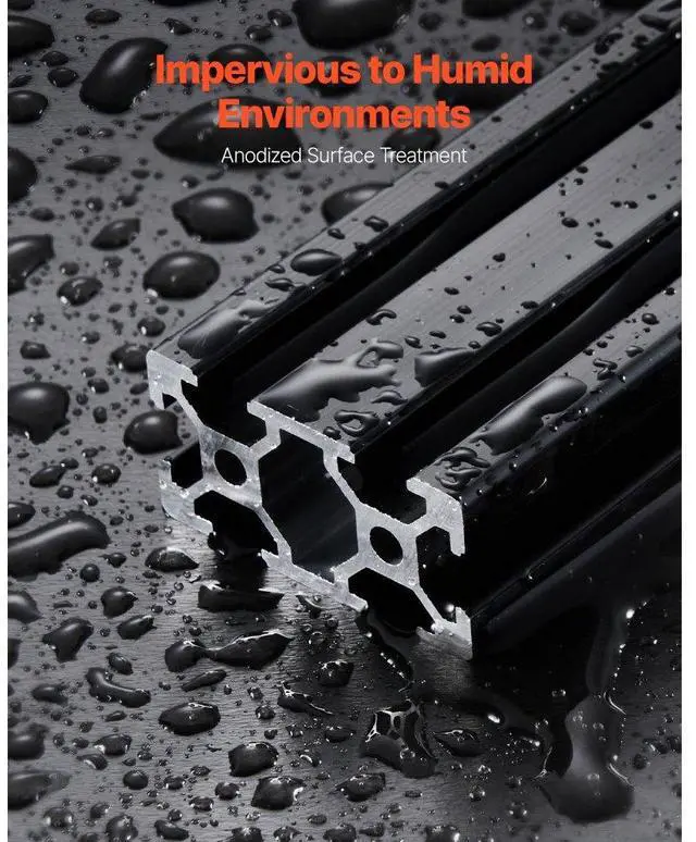 Alt view image 4 of 7 - VEVOR 4PCS 39.4 in (1000 mm) T Slot 2040 Aluminum Extrusion Anodized Linear Rail